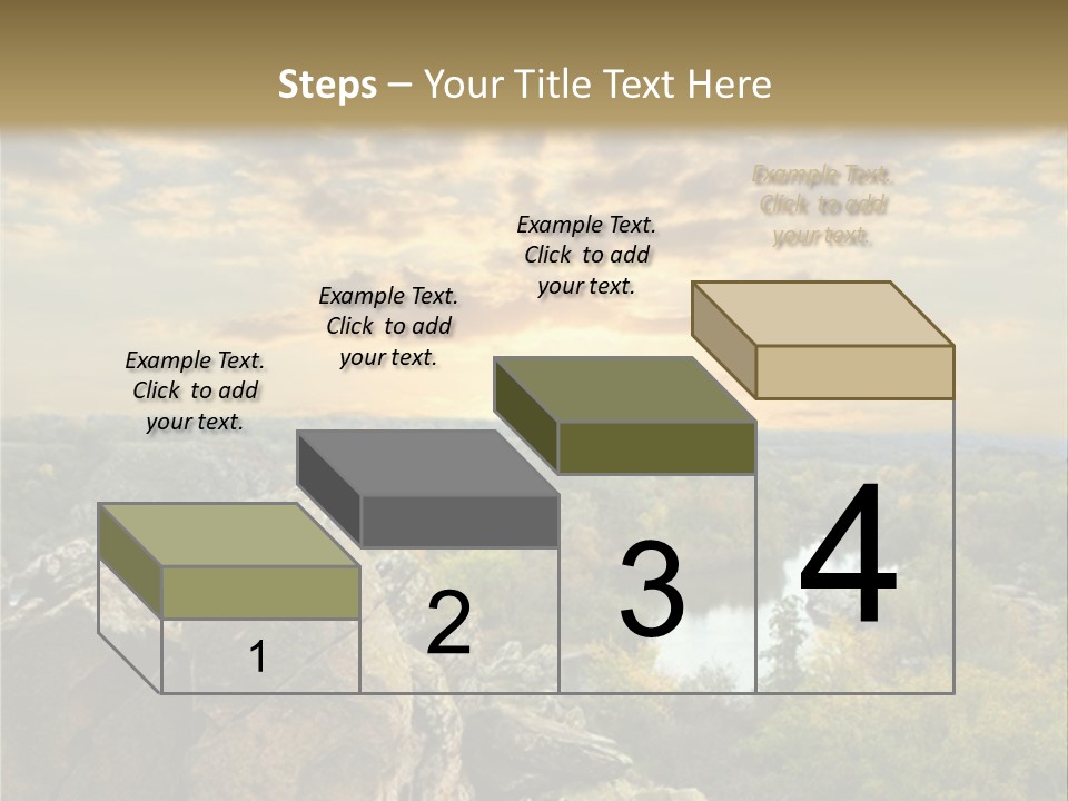 A Picture Of A Sunset Over Some Rocks PowerPoint Template