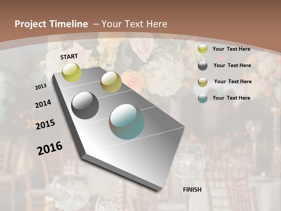 A Table With A Vase Of Flowers On Top Of It PowerPoint Template