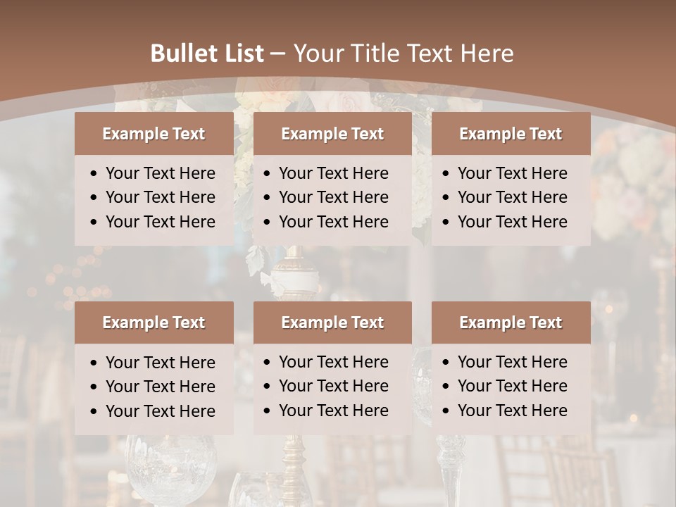 A Table With A Vase Of Flowers On Top Of It PowerPoint Template