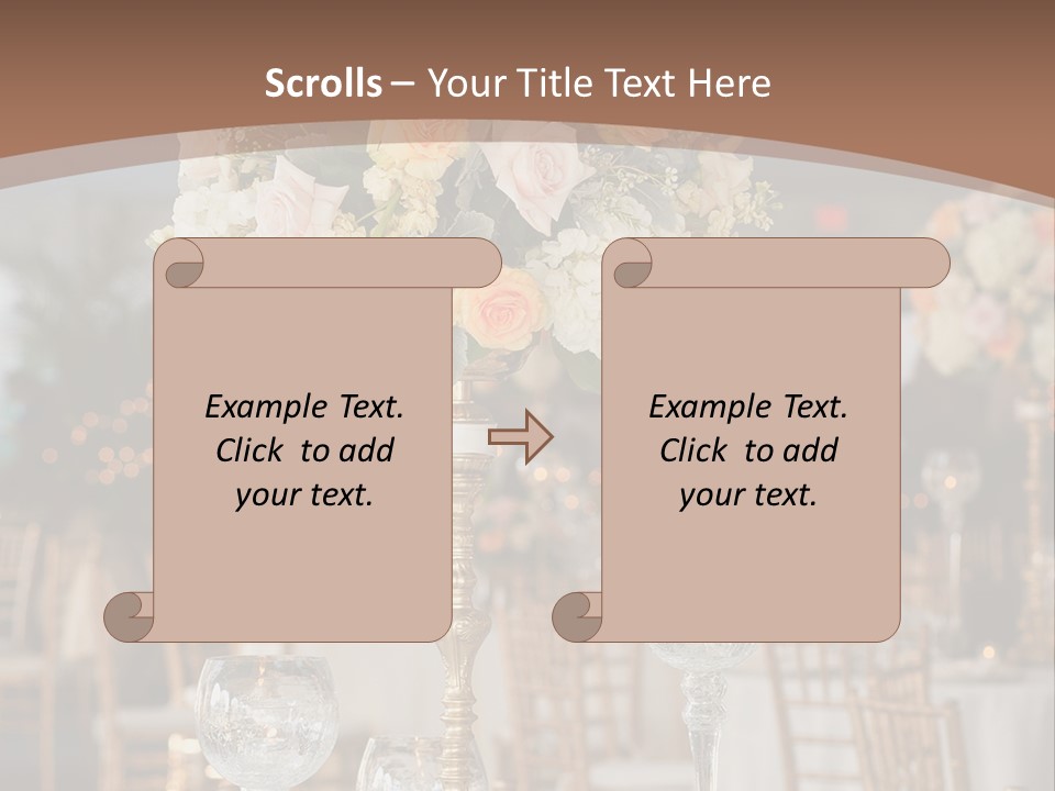 A Table With A Vase Of Flowers On Top Of It PowerPoint Template