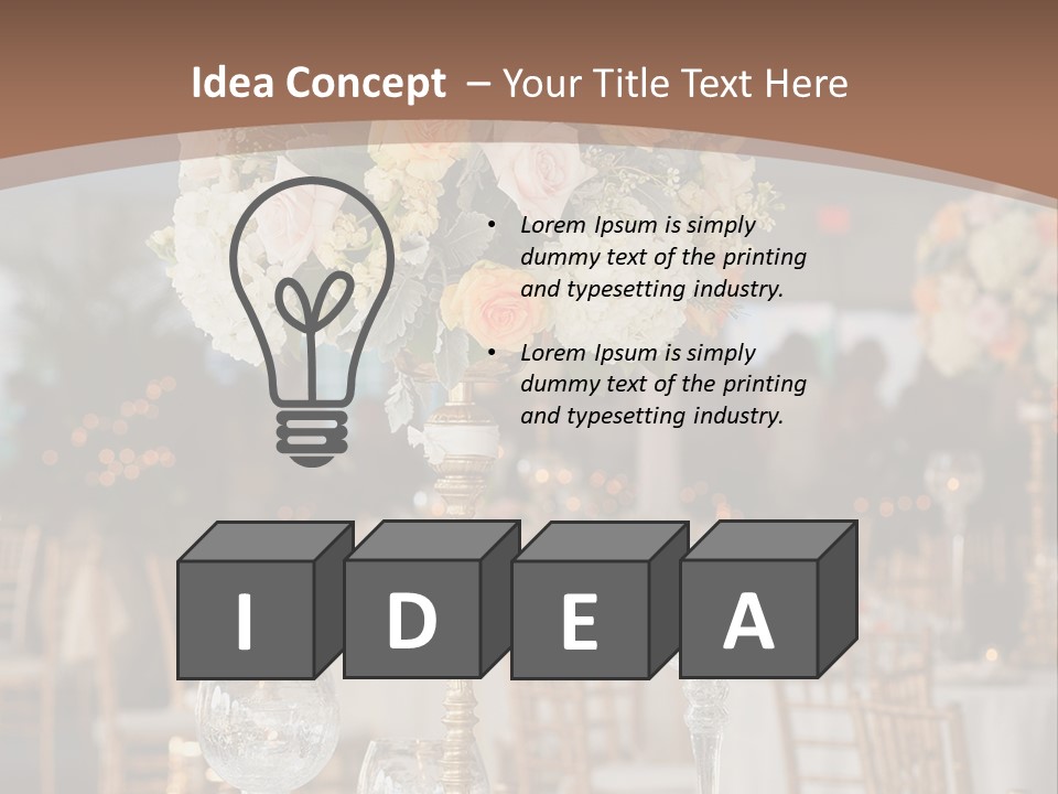 A Table With A Vase Of Flowers On Top Of It PowerPoint Template