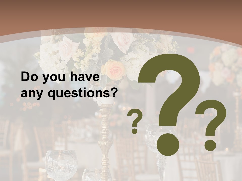 A Table With A Vase Of Flowers On Top Of It PowerPoint Template