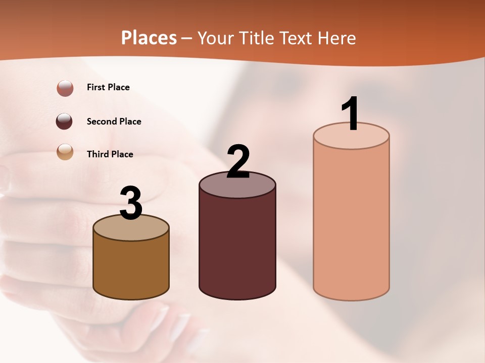 A Woman Holding The Hand Of A Man In Front Of A White Background PowerPoint Template