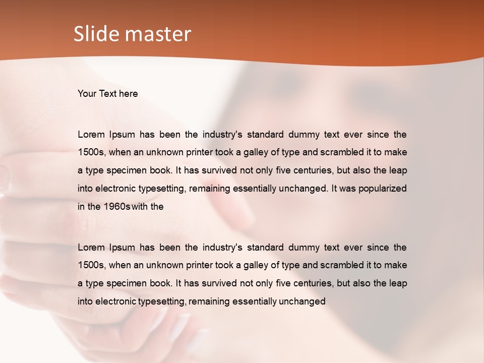 A Woman Holding The Hand Of A Man In Front Of A White Background PowerPoint Template