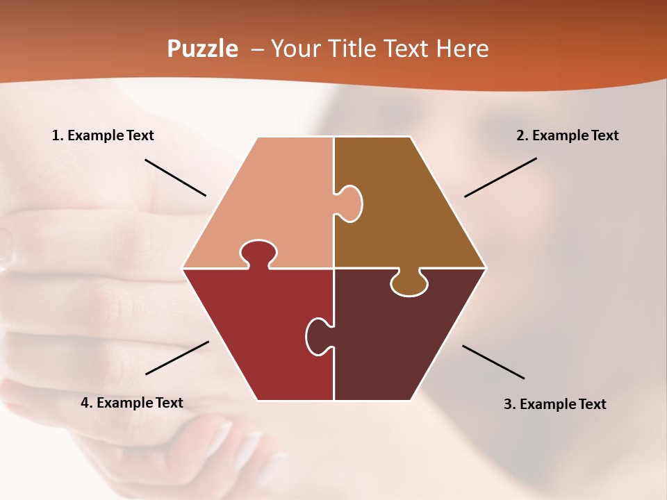 A Woman Holding The Hand Of A Man In Front Of A White Background PowerPoint Template