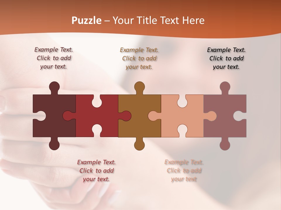 A Woman Holding The Hand Of A Man In Front Of A White Background PowerPoint Template