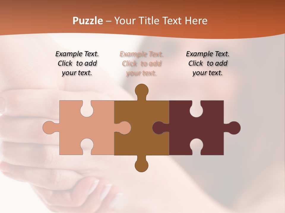 A Woman Holding The Hand Of A Man In Front Of A White Background PowerPoint Template