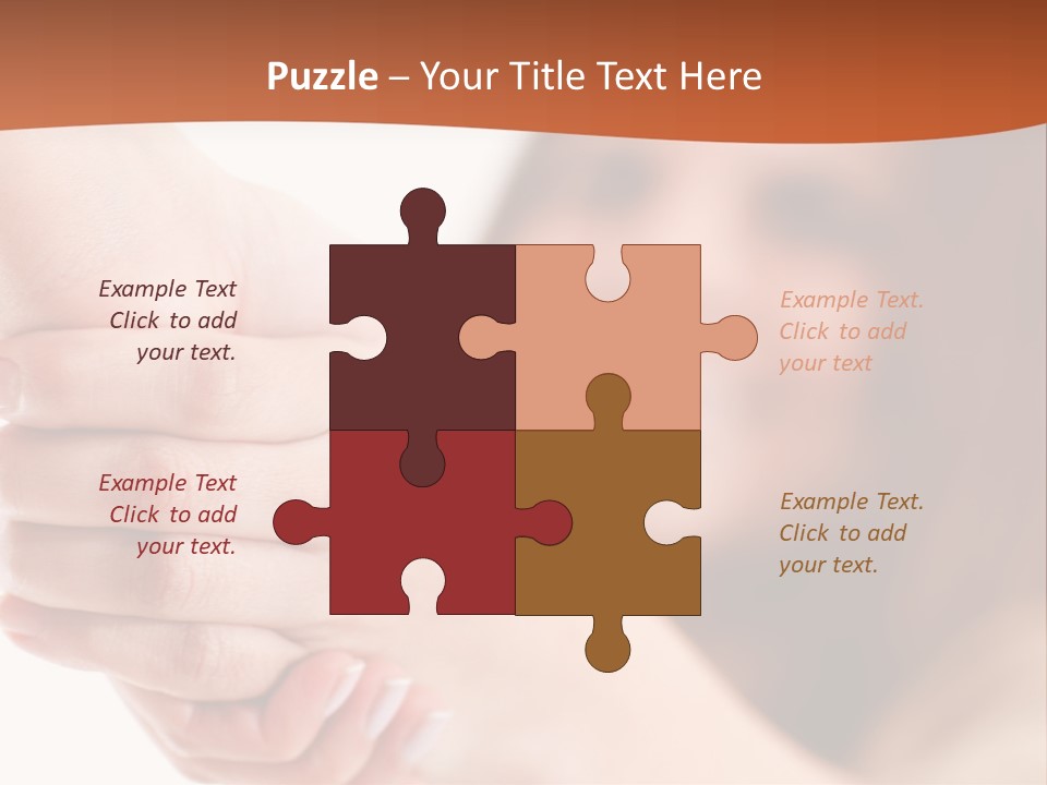 A Woman Holding The Hand Of A Man In Front Of A White Background PowerPoint Template