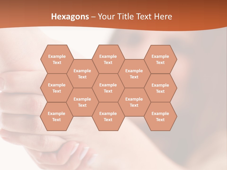 A Woman Holding The Hand Of A Man In Front Of A White Background PowerPoint Template