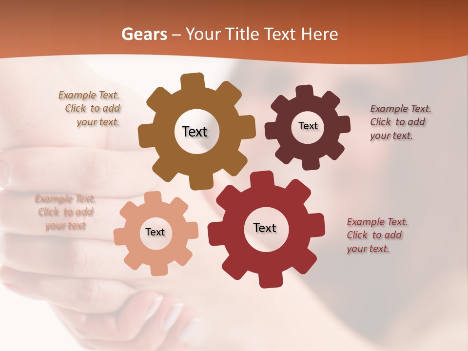 A Woman Holding The Hand Of A Man In Front Of A White Background PowerPoint Template