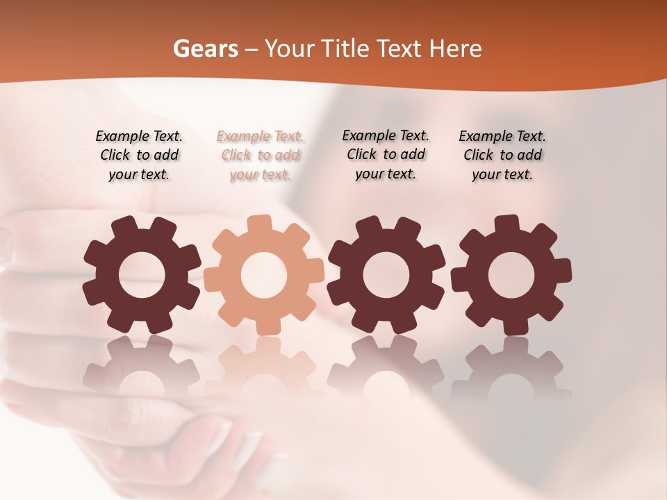 A Woman Holding The Hand Of A Man In Front Of A White Background PowerPoint Template