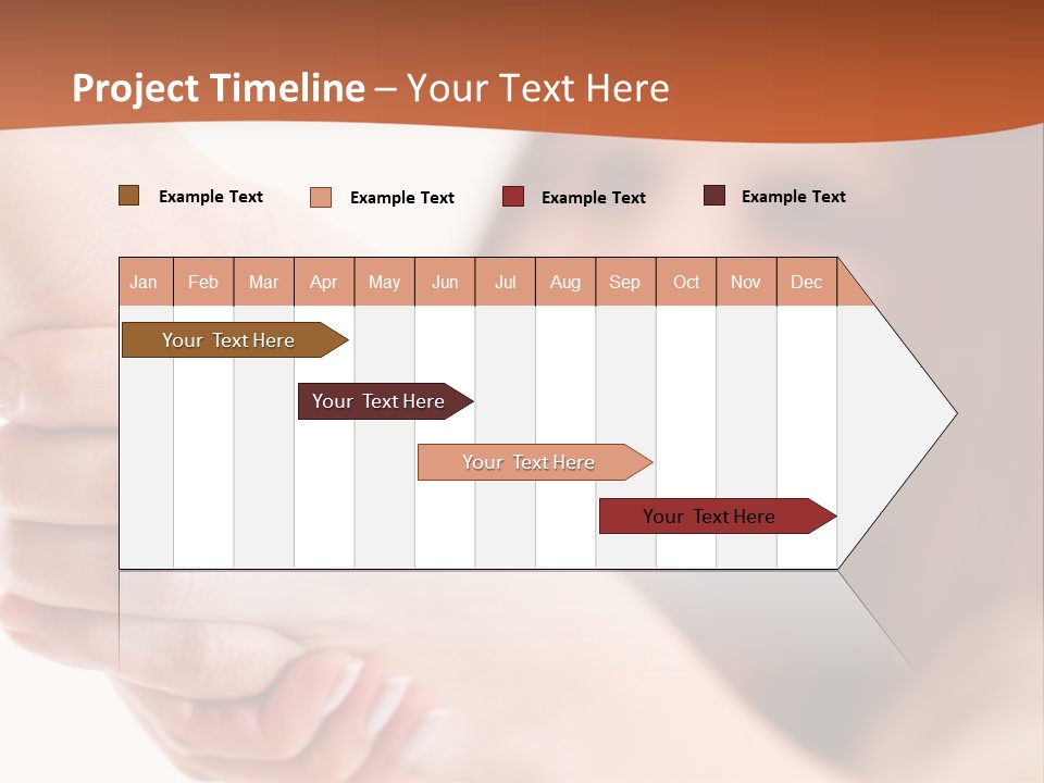 A Woman Holding The Hand Of A Man In Front Of A White Background PowerPoint Template