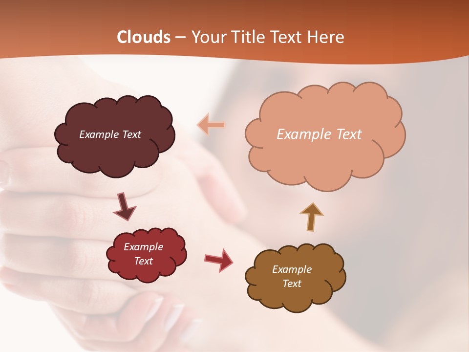 A Woman Holding The Hand Of A Man In Front Of A White Background PowerPoint Template