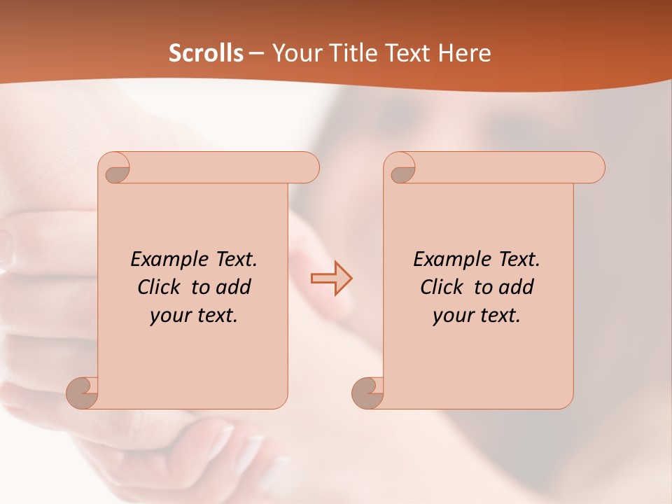 A Woman Holding The Hand Of A Man In Front Of A White Background PowerPoint Template