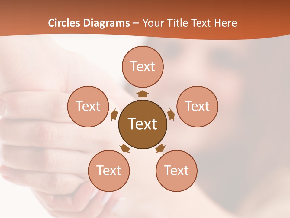 A Woman Holding The Hand Of A Man In Front Of A White Background PowerPoint Template