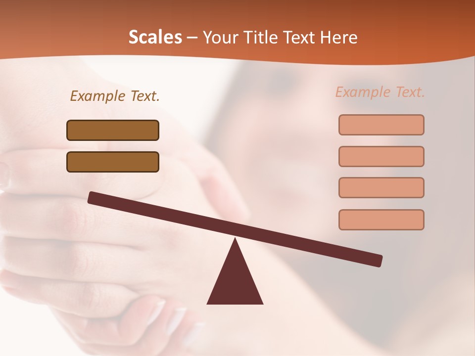 A Woman Holding The Hand Of A Man In Front Of A White Background PowerPoint Template