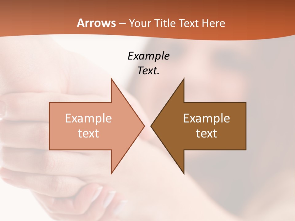 A Woman Holding The Hand Of A Man In Front Of A White Background PowerPoint Template