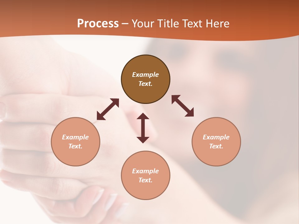 A Woman Holding The Hand Of A Man In Front Of A White Background PowerPoint Template