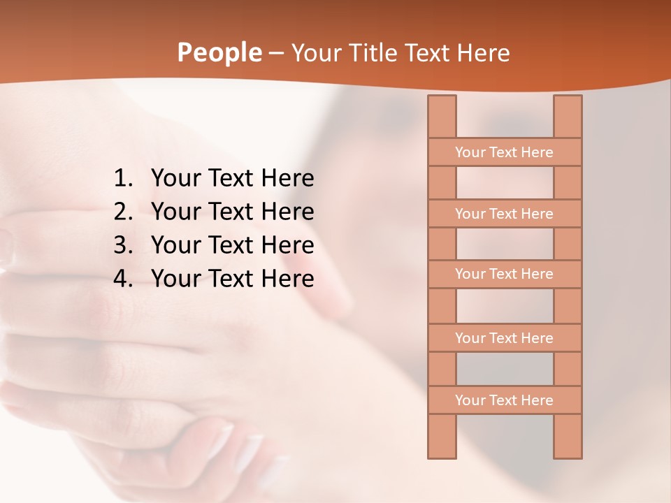 A Woman Holding The Hand Of A Man In Front Of A White Background PowerPoint Template