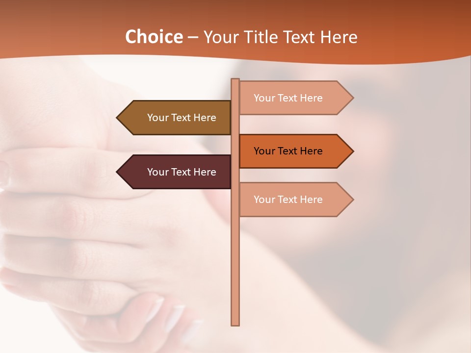 A Woman Holding The Hand Of A Man In Front Of A White Background PowerPoint Template