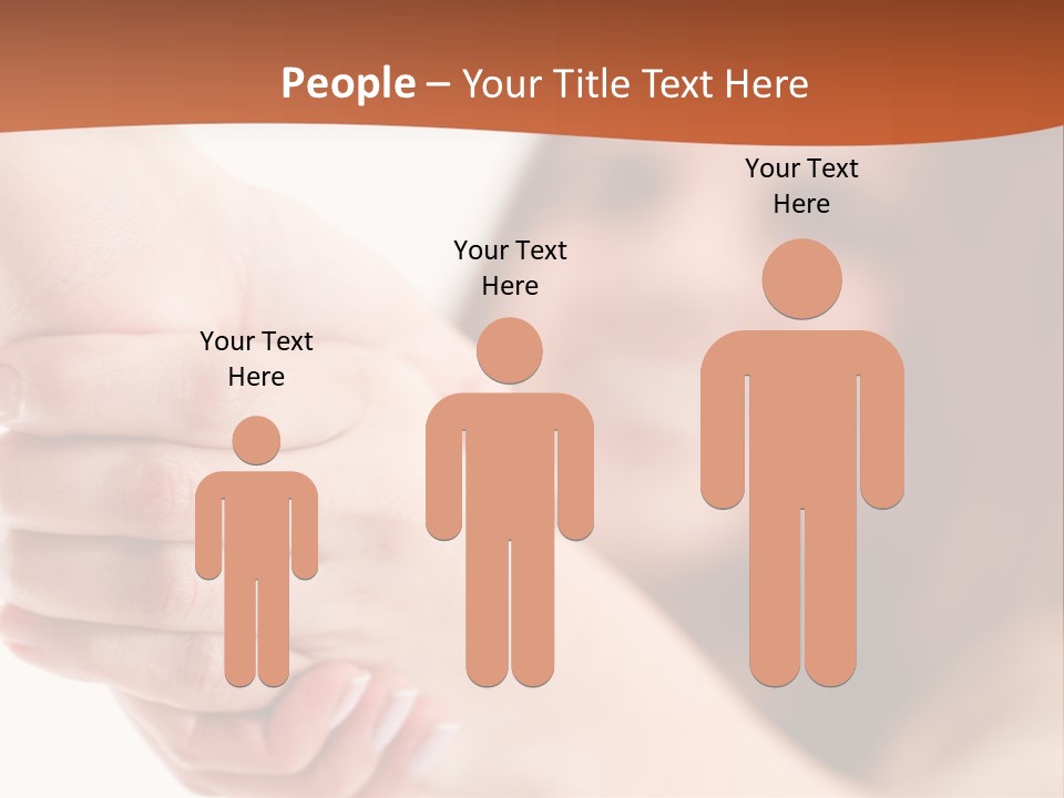 A Woman Holding The Hand Of A Man In Front Of A White Background PowerPoint Template