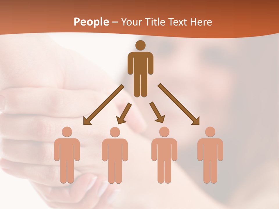 A Woman Holding The Hand Of A Man In Front Of A White Background PowerPoint Template