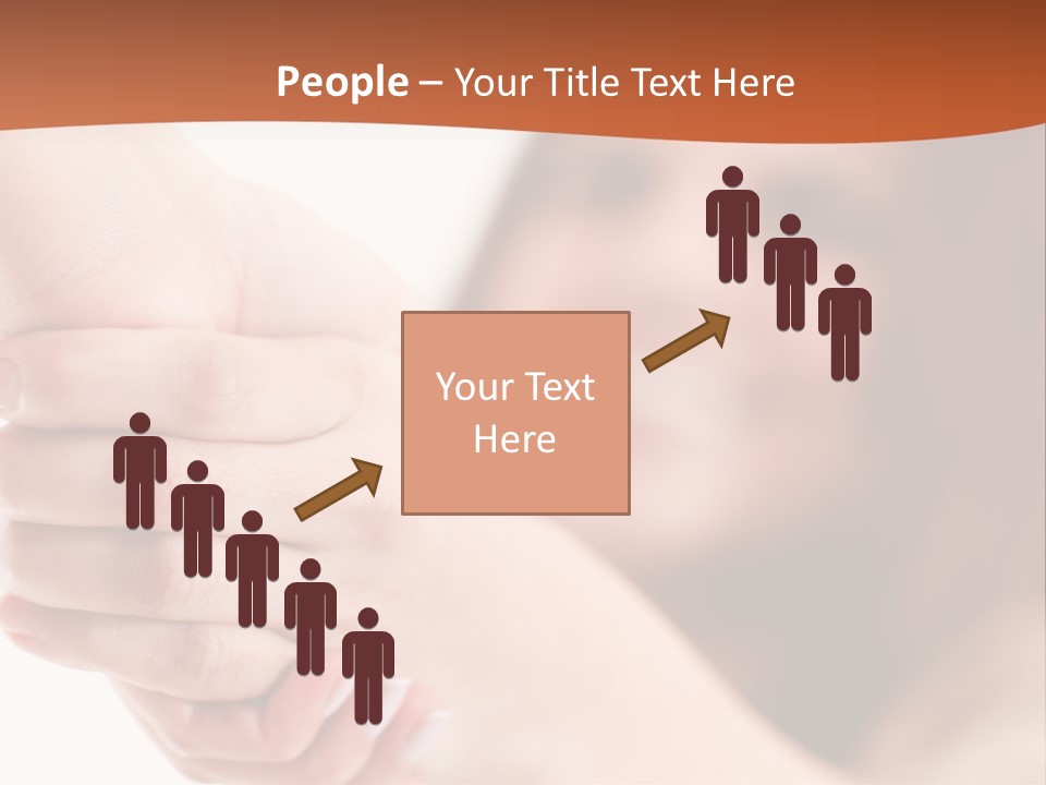 A Woman Holding The Hand Of A Man In Front Of A White Background PowerPoint Template