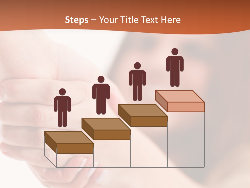 A Woman Holding The Hand Of A Man In Front Of A White Background PowerPoint Template