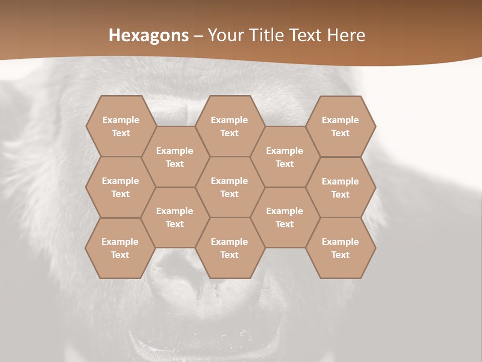 A Gorilla Wearing A Suit And Tie With A Brown Background PowerPoint Template