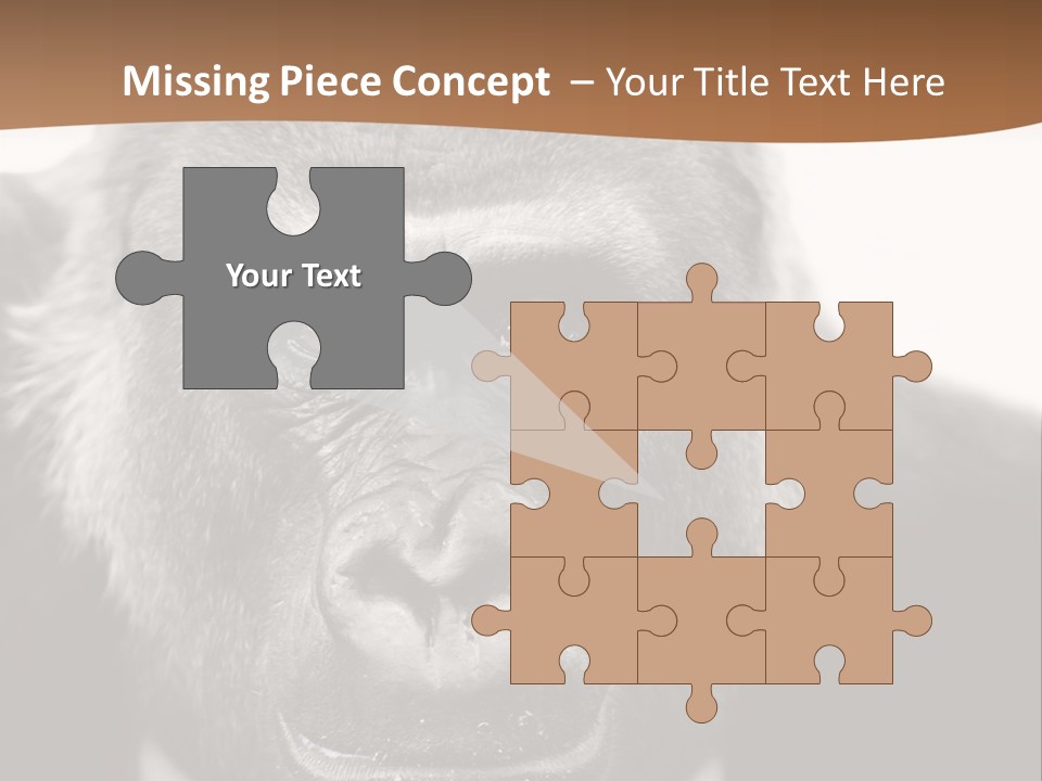A Gorilla Wearing A Suit And Tie With A Brown Background PowerPoint Template