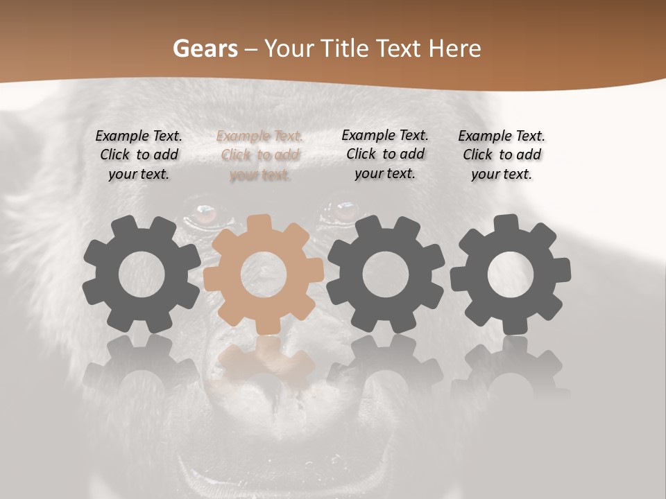 A Gorilla Wearing A Suit And Tie With A Brown Background PowerPoint Template