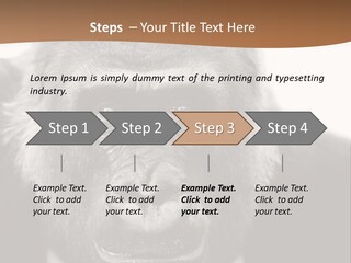 A Gorilla Wearing A Suit And Tie With A Brown Background PowerPoint Template