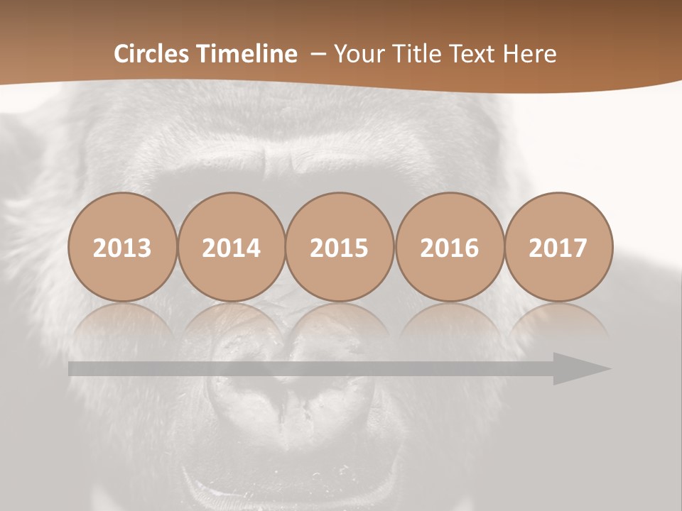A Gorilla Wearing A Suit And Tie With A Brown Background PowerPoint Template