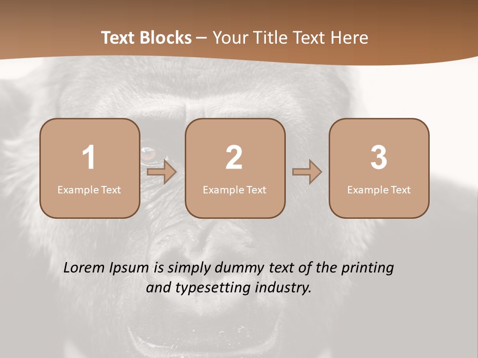 A Gorilla Wearing A Suit And Tie With A Brown Background PowerPoint Template