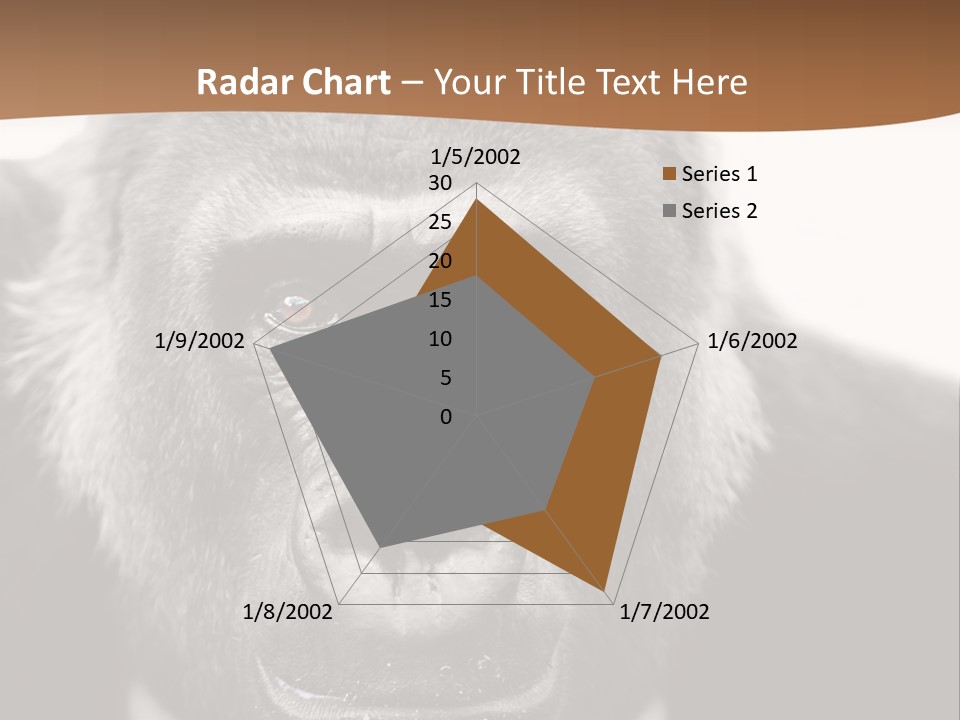A Gorilla Wearing A Suit And Tie With A Brown Background PowerPoint Template