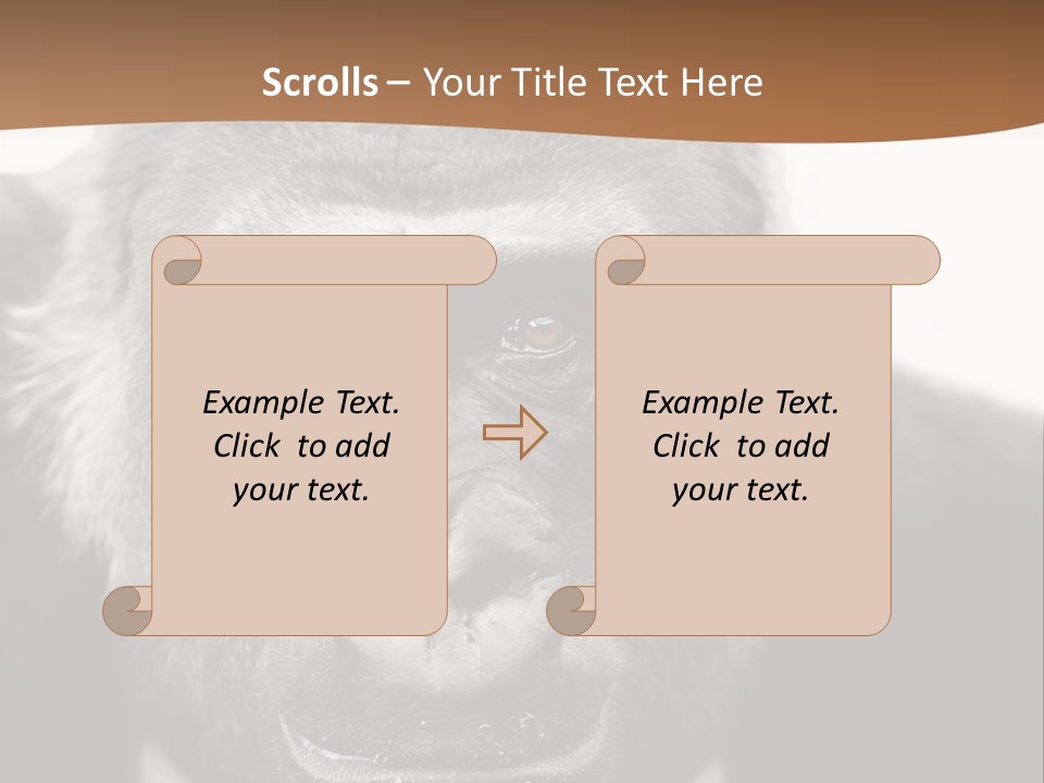 A Gorilla Wearing A Suit And Tie With A Brown Background PowerPoint Template