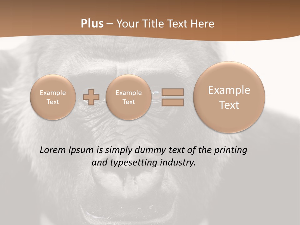 A Gorilla Wearing A Suit And Tie With A Brown Background PowerPoint Template
