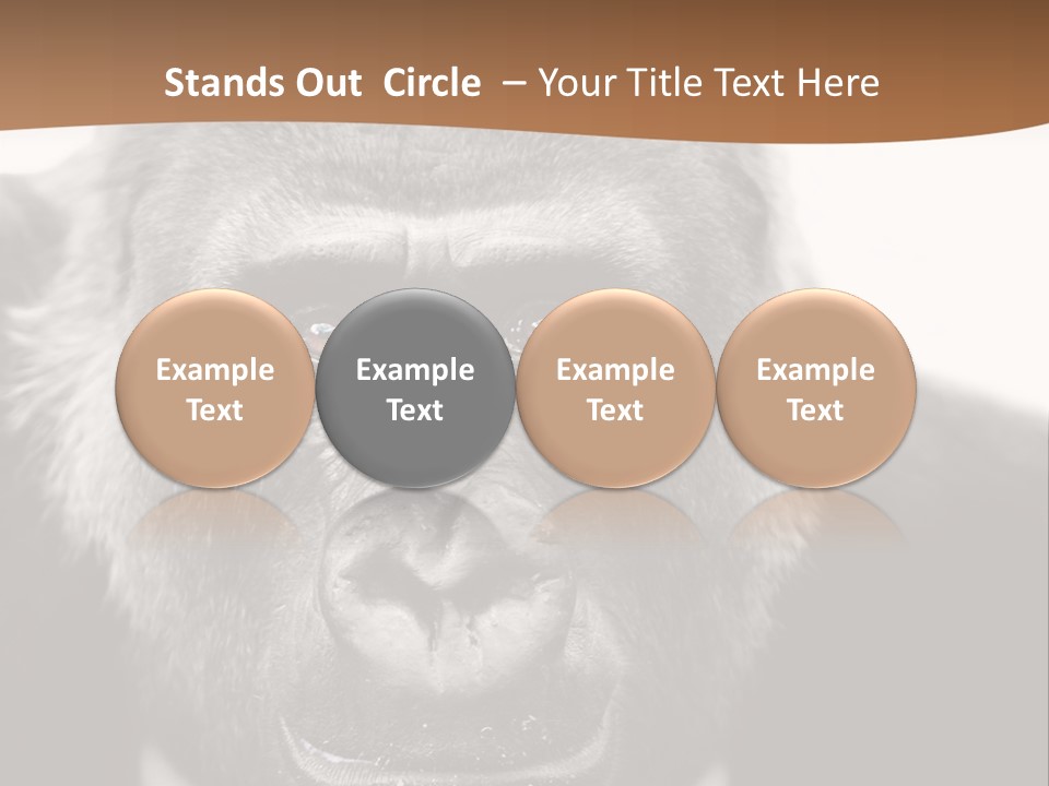 A Gorilla Wearing A Suit And Tie With A Brown Background PowerPoint Template