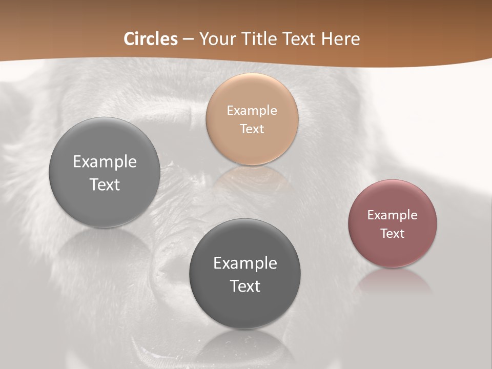 A Gorilla Wearing A Suit And Tie With A Brown Background PowerPoint Template