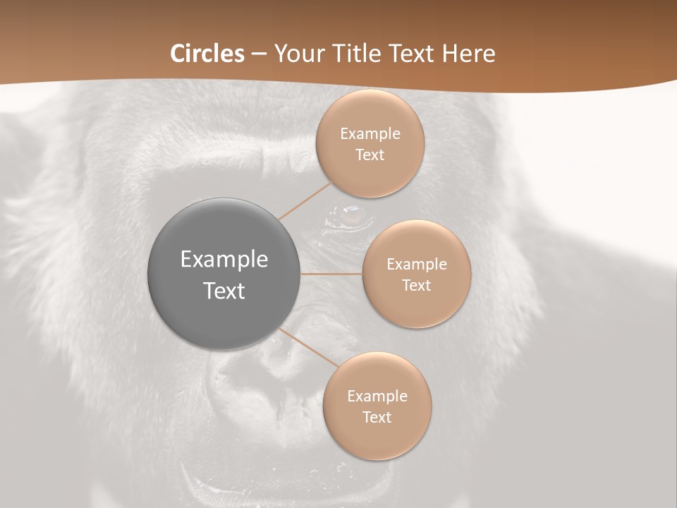 A Gorilla Wearing A Suit And Tie With A Brown Background PowerPoint Template