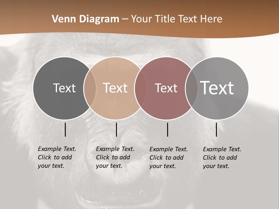 A Gorilla Wearing A Suit And Tie With A Brown Background PowerPoint Template