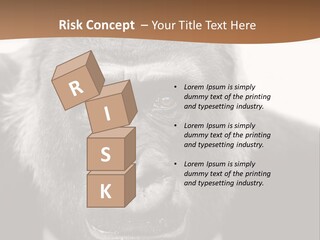 A Gorilla Wearing A Suit And Tie With A Brown Background PowerPoint Template