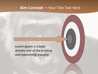 A Gorilla Wearing A Suit And Tie With A Brown Background PowerPoint Template