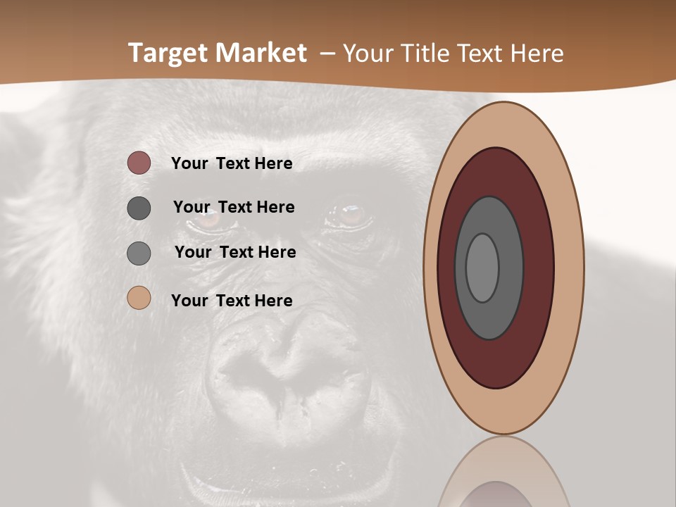 A Gorilla Wearing A Suit And Tie With A Brown Background PowerPoint Template