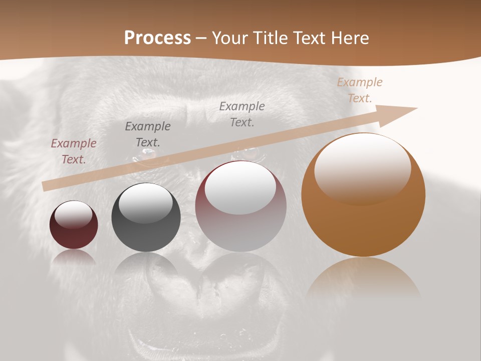 A Gorilla Wearing A Suit And Tie With A Brown Background PowerPoint Template