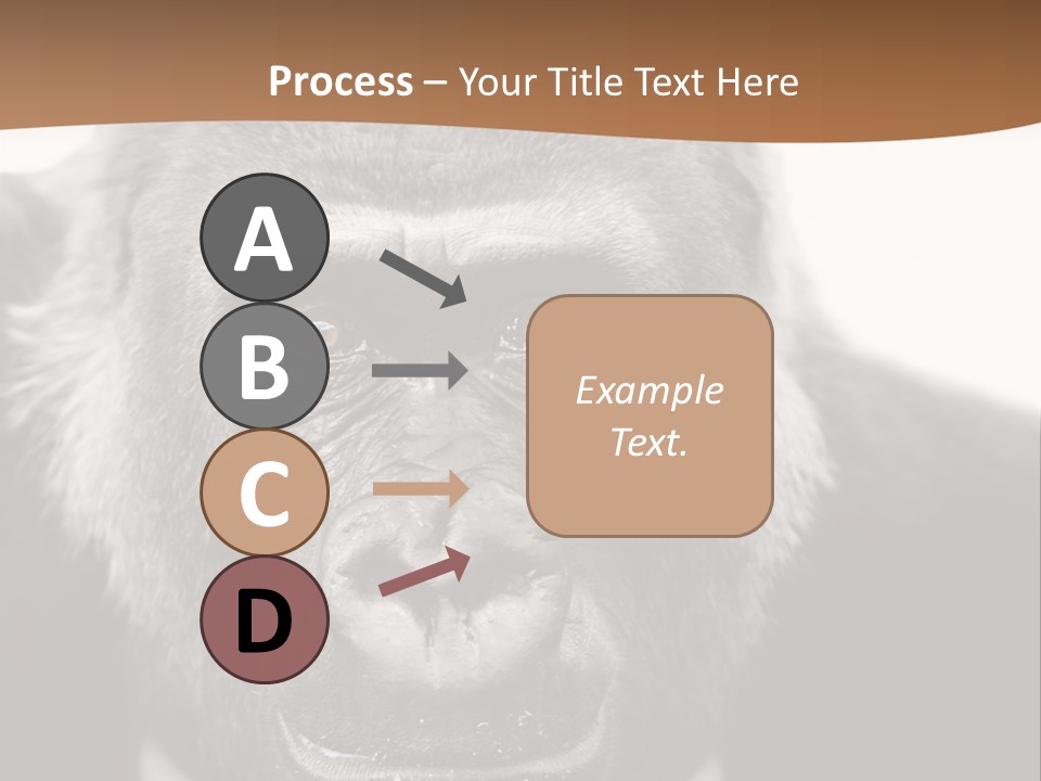 A Gorilla Wearing A Suit And Tie With A Brown Background PowerPoint Template