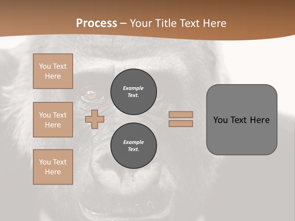A Gorilla Wearing A Suit And Tie With A Brown Background PowerPoint Template