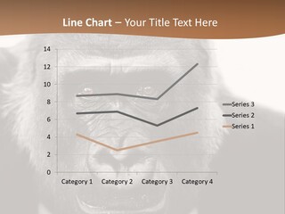A Gorilla Wearing A Suit And Tie With A Brown Background PowerPoint Template