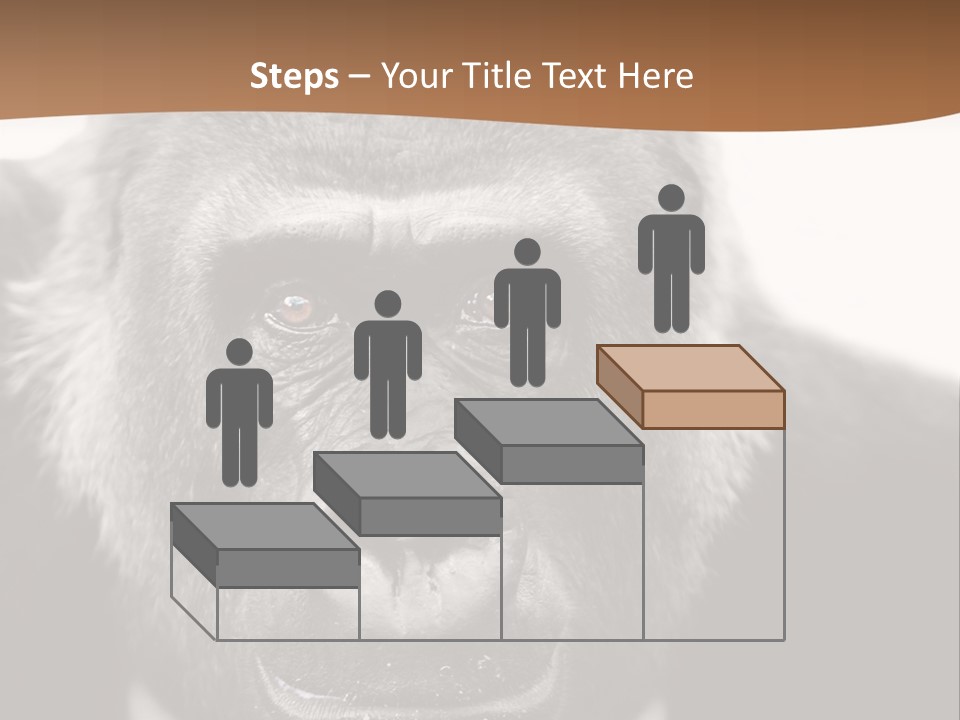 A Gorilla Wearing A Suit And Tie With A Brown Background PowerPoint Template