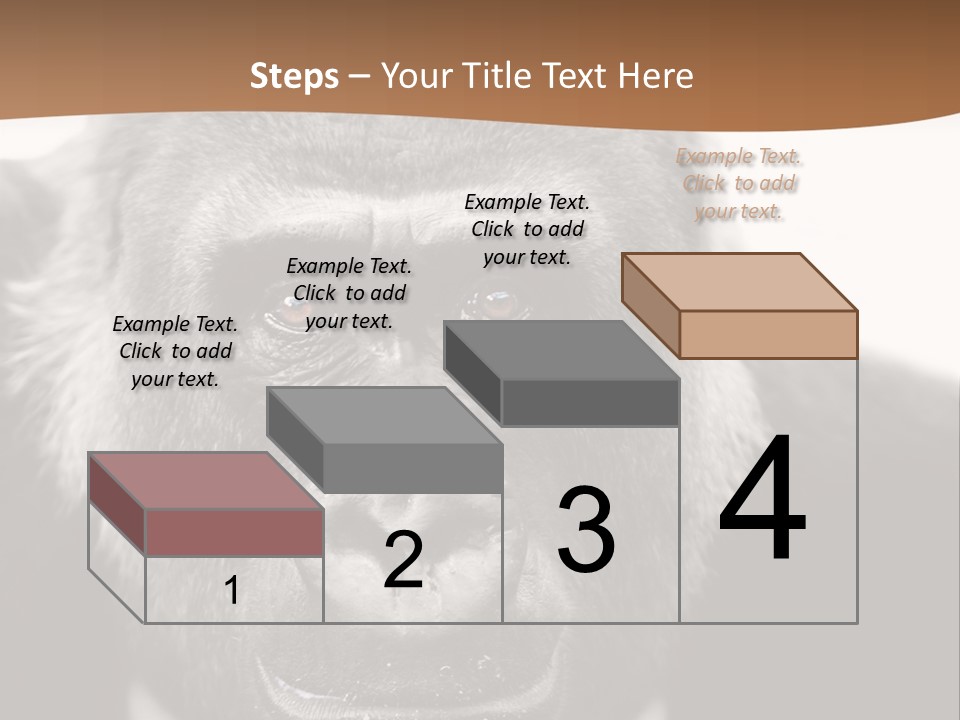 A Gorilla Wearing A Suit And Tie With A Brown Background PowerPoint Template